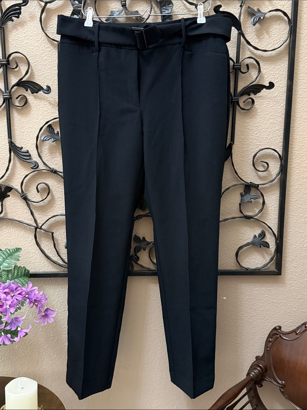 ANN TAYLOR High waist Wide leg Classic  Black Dress Pants Size 12 NWT